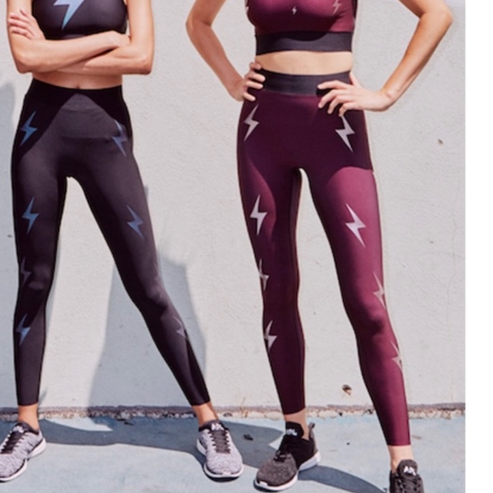 Ultracor High Lux Bolt Leggings Burgundy Rose S